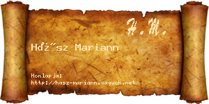 Hász Mariann névjegykártya